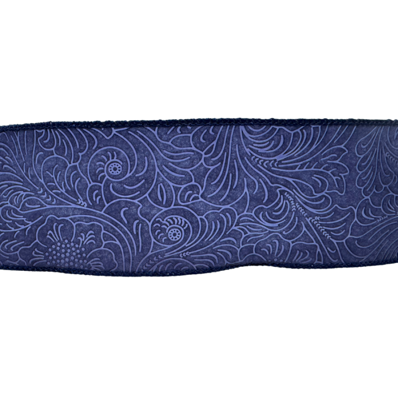 2.5" x 10yd Dark Navy Blue Embossed Ribbon