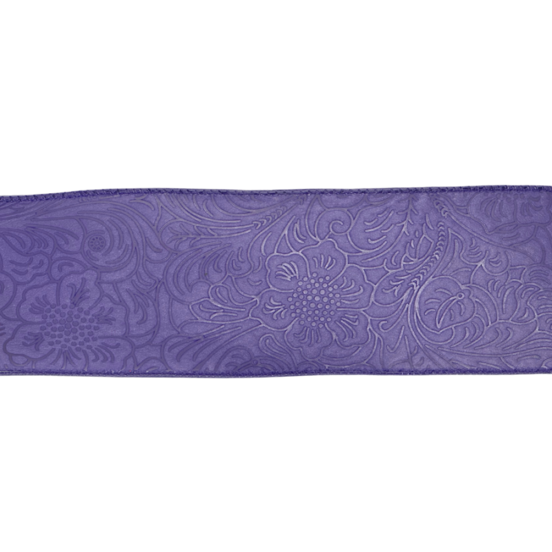 2.5" x 10yd Light Purple Embossed Ribbon