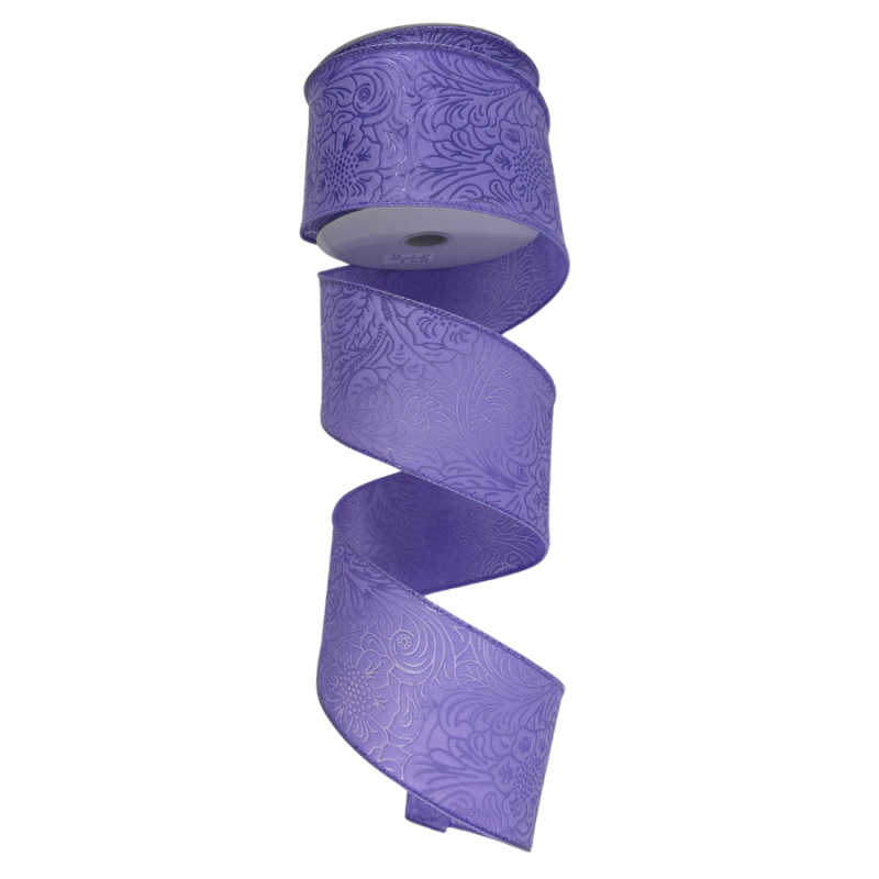 2.5" x 10yd Light Purple Embossed Ribbon