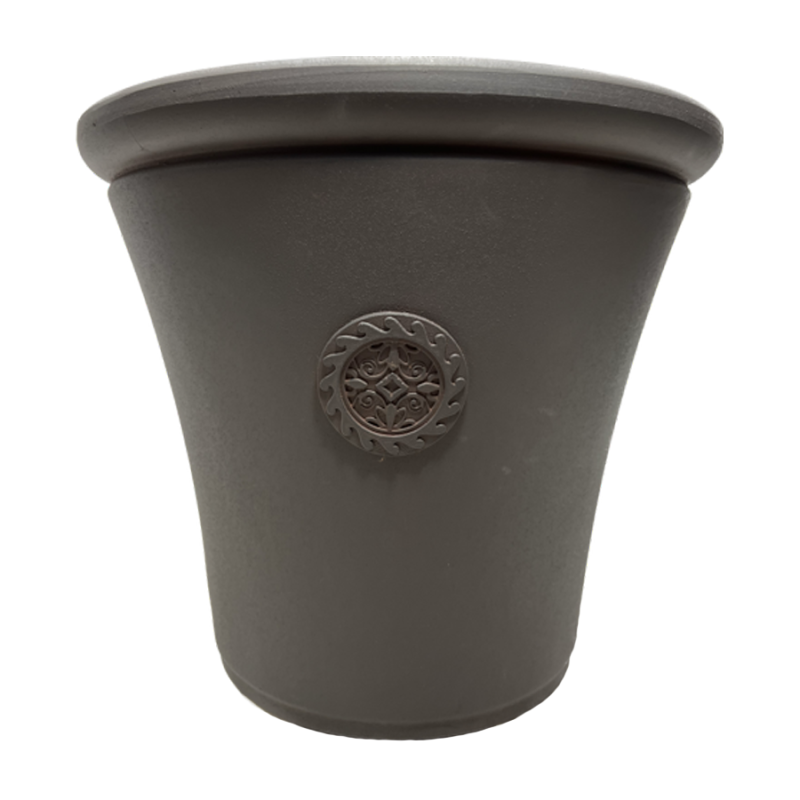 12"x13" Polystone Planter-Black