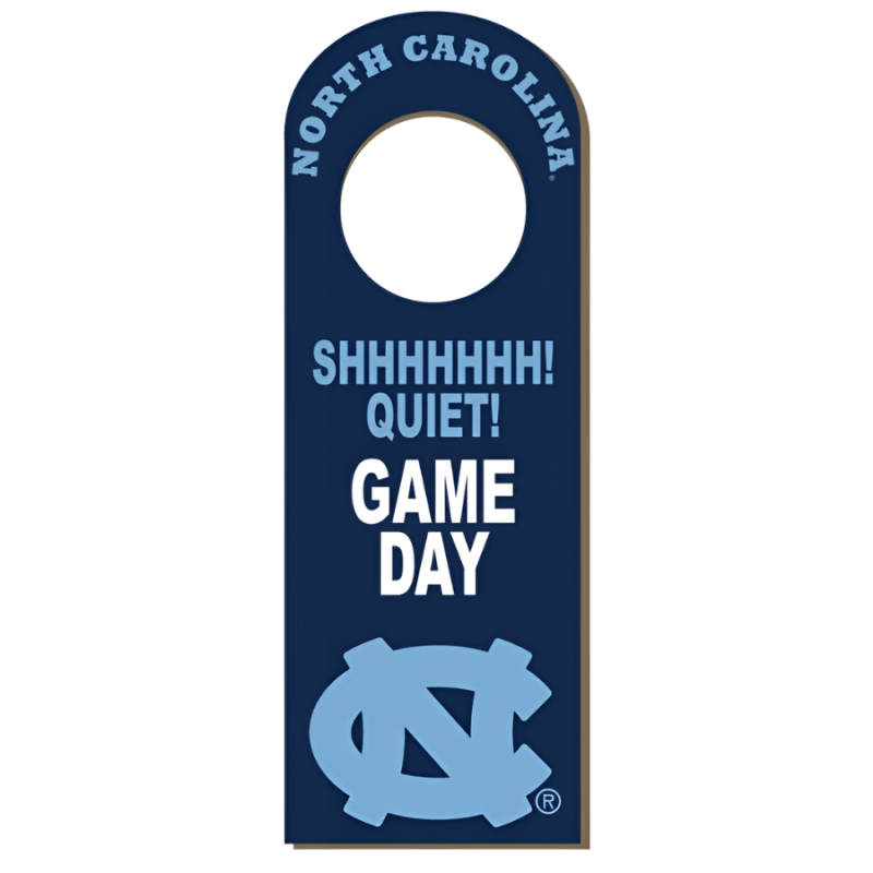 UNC Tar Heels Game Day Reversable Door Hanger