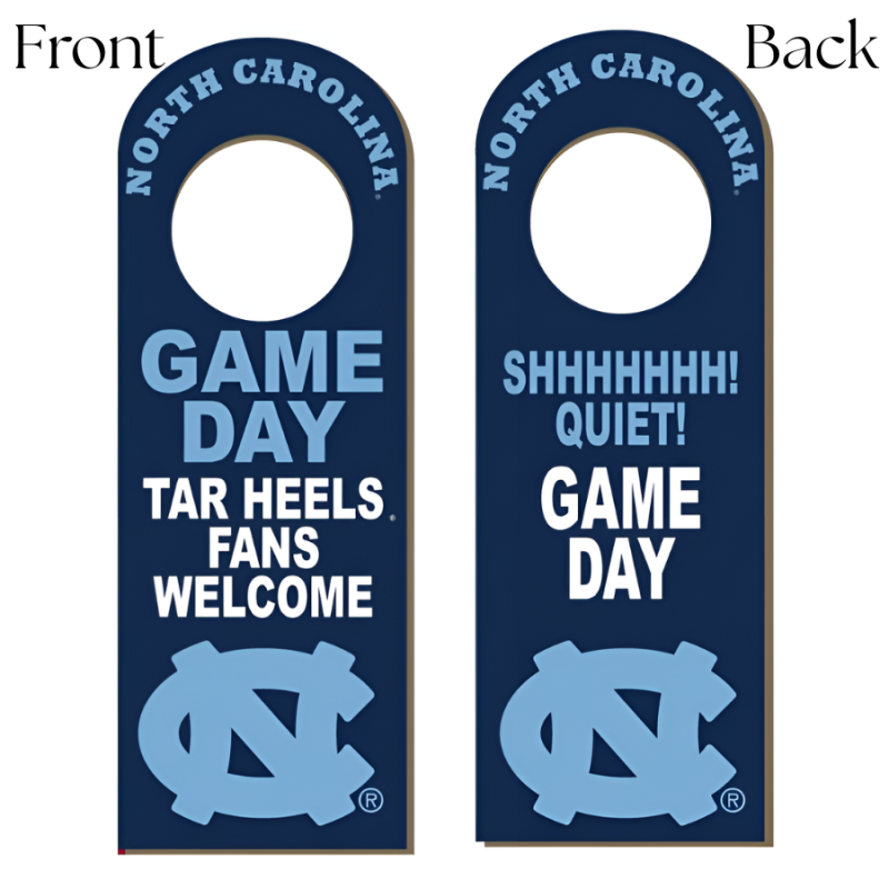 UNC Tar Heels Game Day Reversable Door Hanger