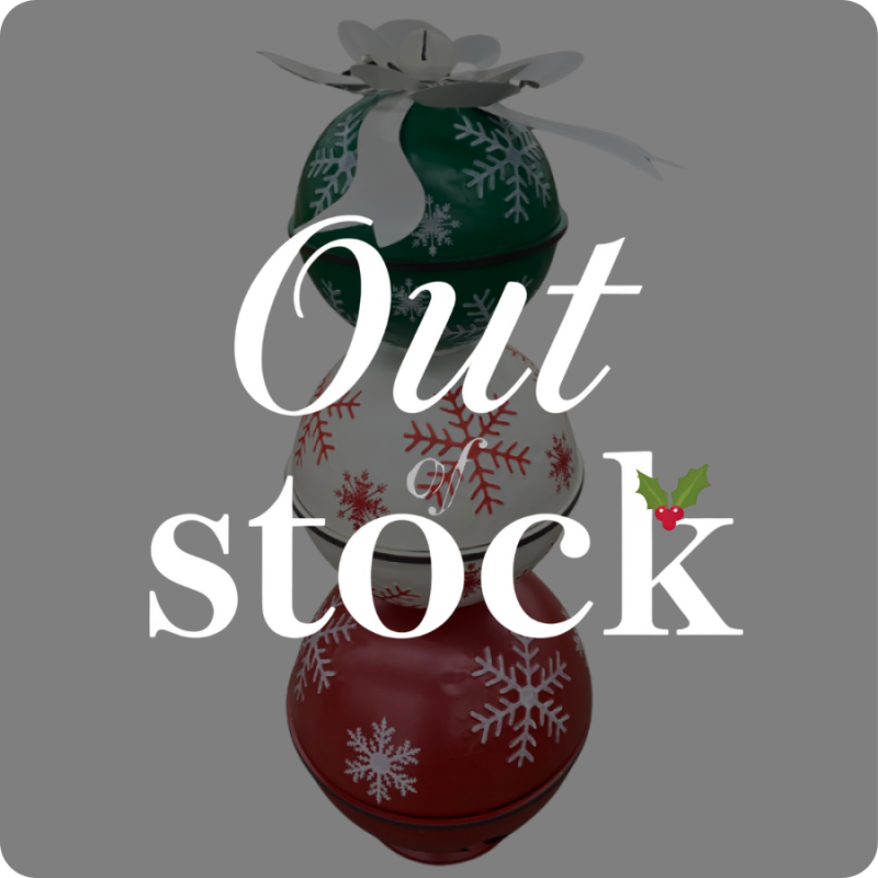 Snowflake Bell W/Bow Stack Balls