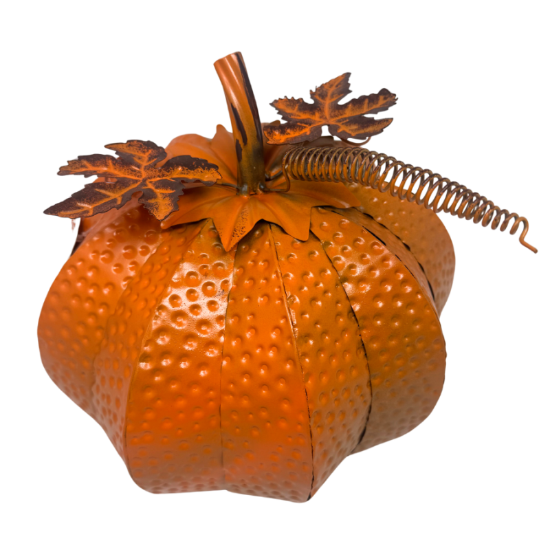 Small Metal Harvest Pumpkin