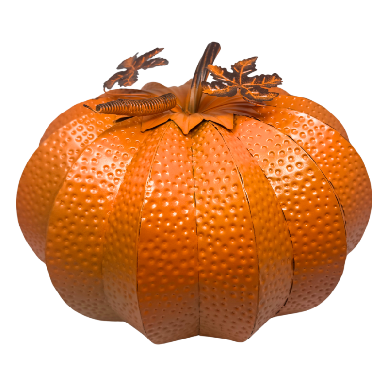 Large Metal Harvest Pumpkin