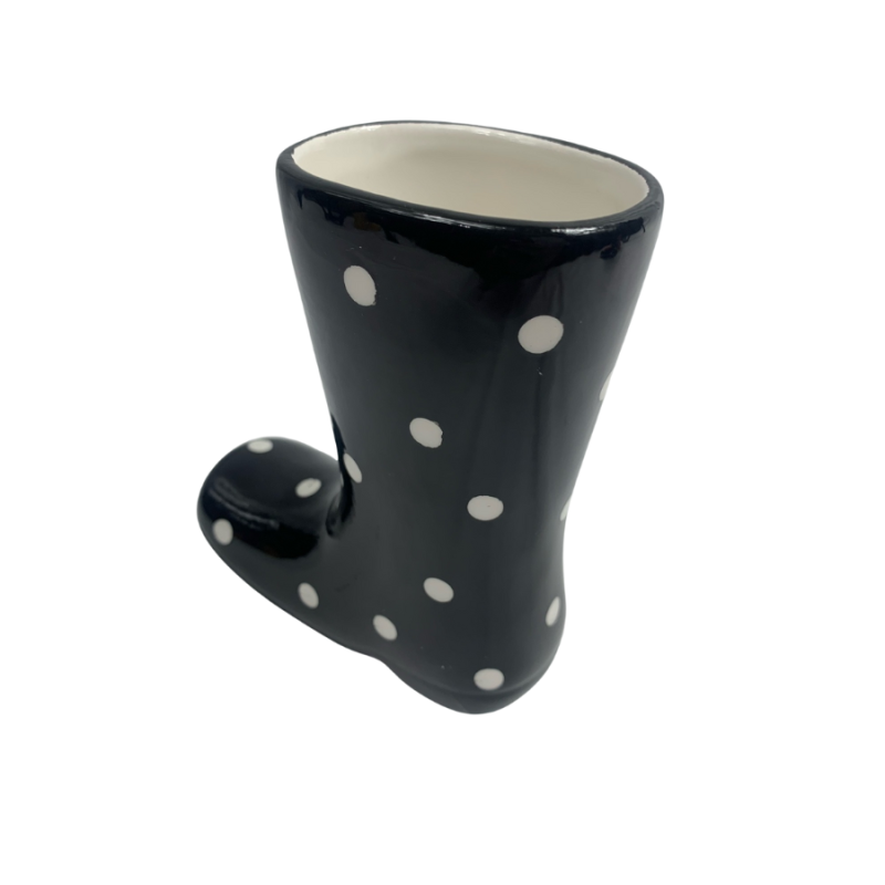 5" Black Planter/Vase Rain Boot