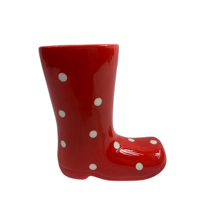 5" Red Planter/Vase Rain Boot