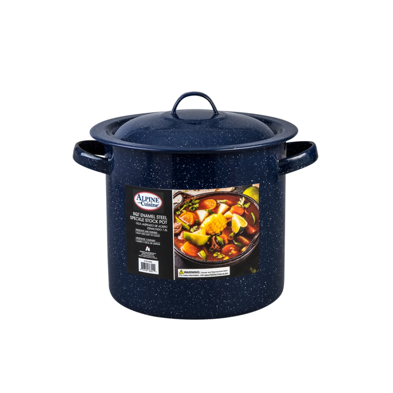Alpine Cuisine 8QT Enamel Steel Stock Pot (B) Roasters / Pots