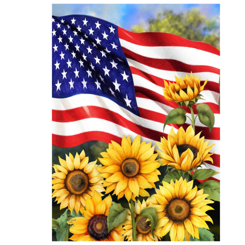 American Sunflowers Garden Flag