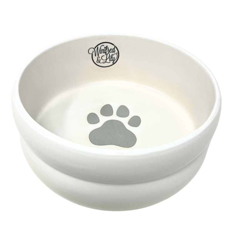 2.5" Bubble Pet Bowl - White