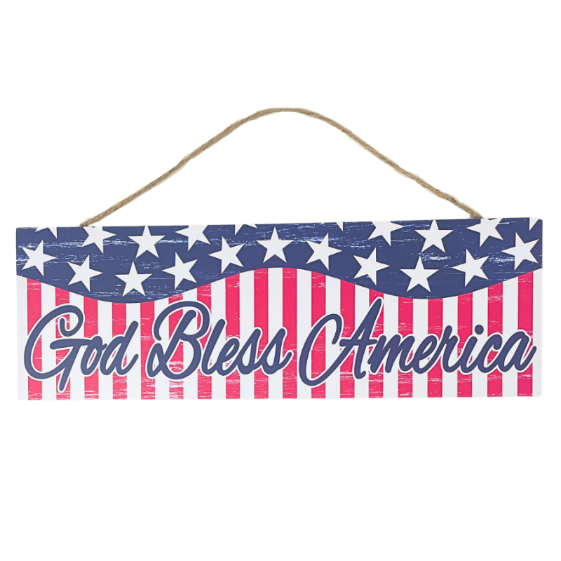 God Bless America Hanging Sign