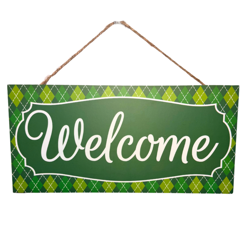 12" St Patrick's Day Welcome sign