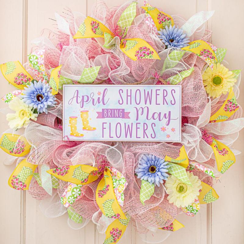 April Showers Bring May Flowers Sign