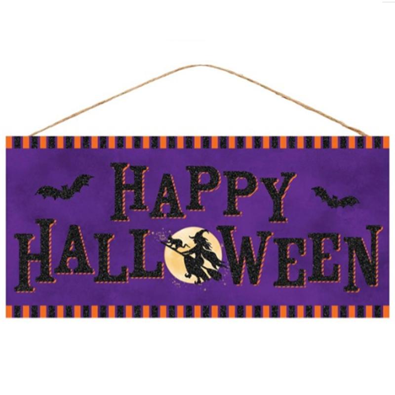 Happy Halloween Witch Wooden Hanging Sign | Home Accents &amp; Decor