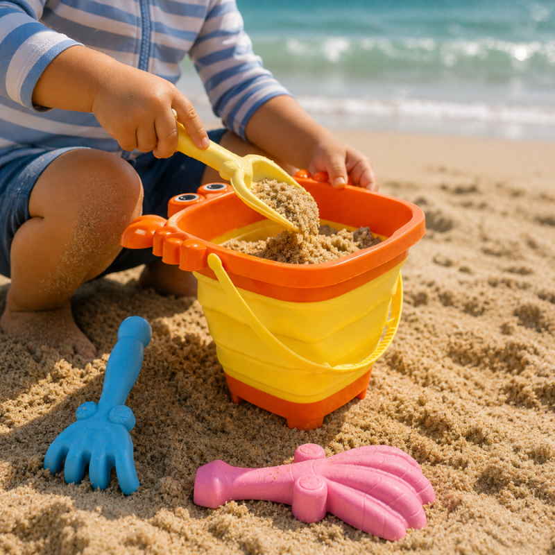Expandable Bucket & Sand Toys - Snappy the Crab