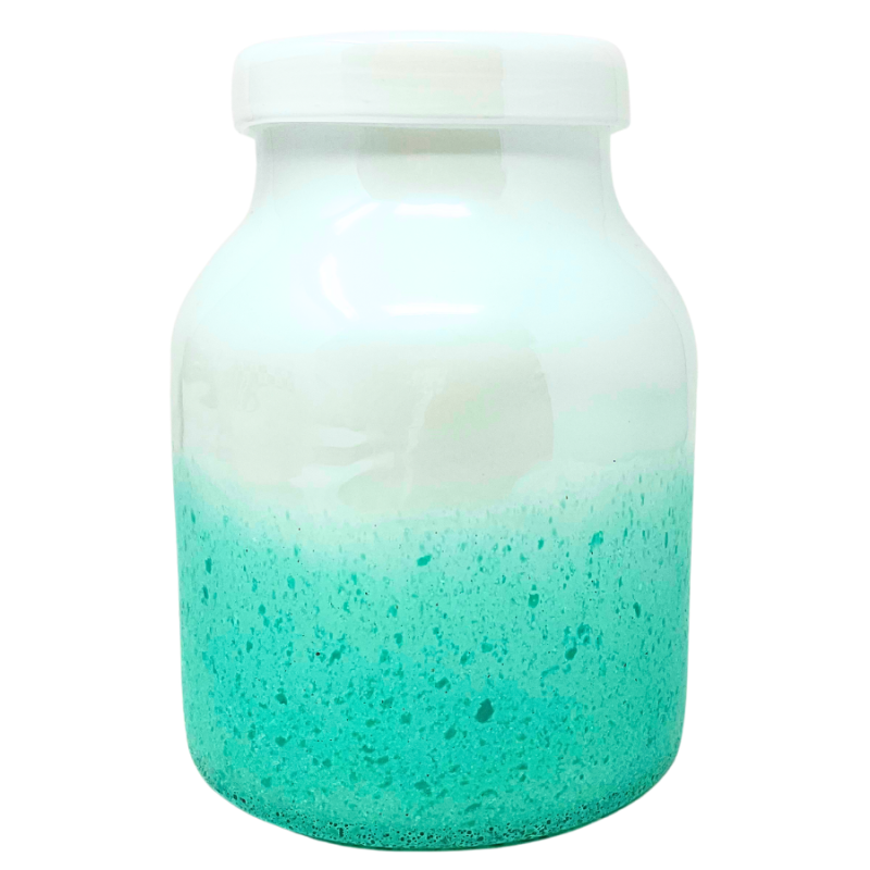 6" Glass Sea Salt Green Vase
