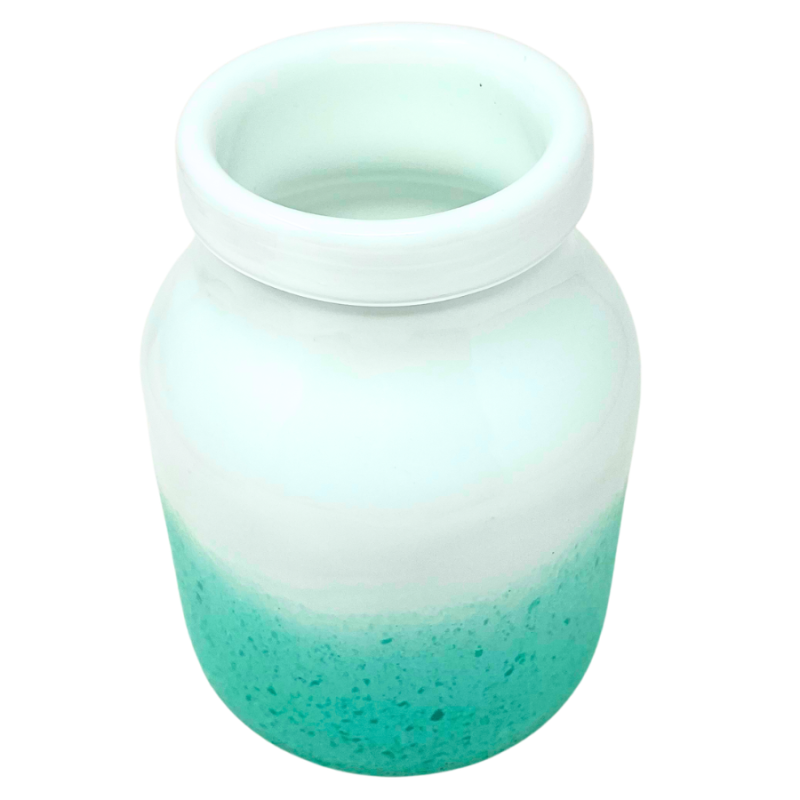 6" Glass Sea Salt Green Vase