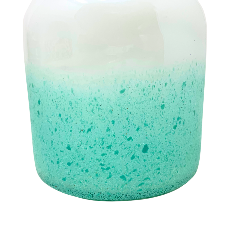 6" Glass Sea Salt Green Vase