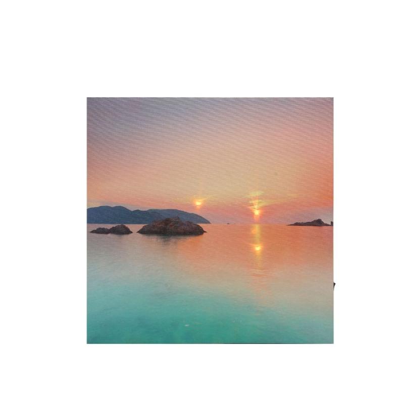 12" Sunrise Canvas Wall Plaque with LED Lights