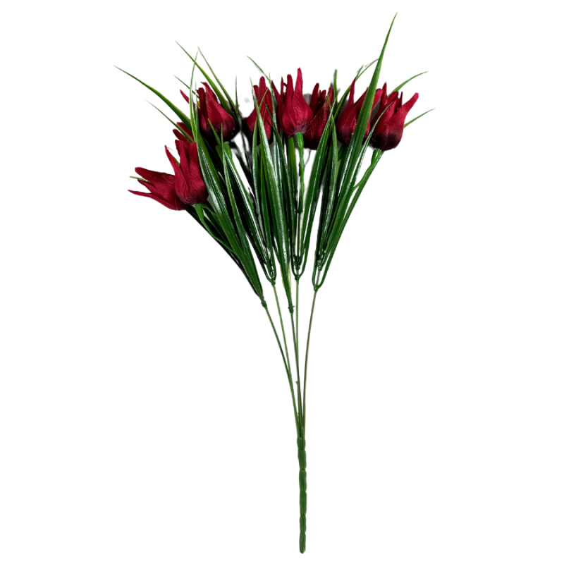 17" Miniature Wild Tulip Bush - Red