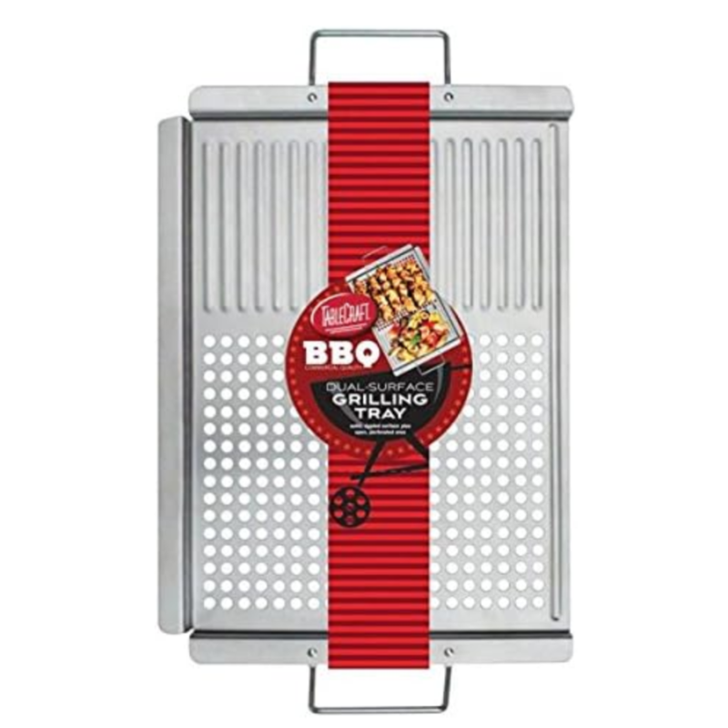 Tablecraft Dual Surface Stainless Steel Grilling Tray