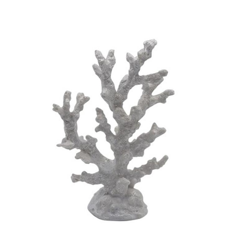 10" Resin Coral Tree - White Pearl