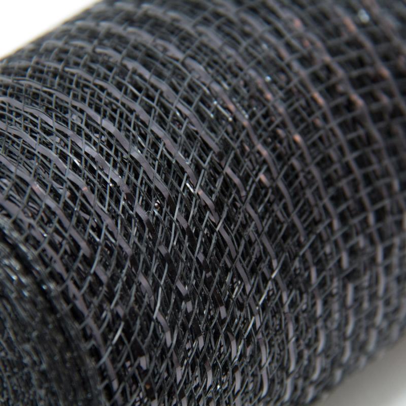 21"x10yd Metallic Deco Mesh - Black