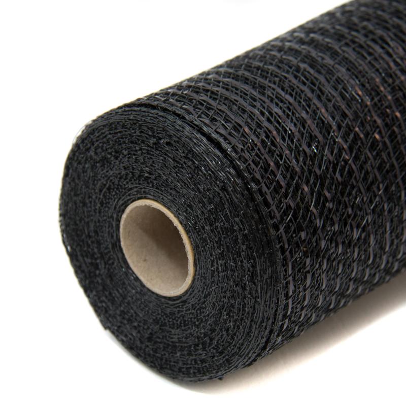 10"x10yd Metallic Deco Mesh - Black