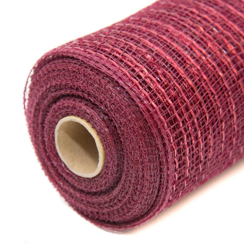 10"x10yd Metallic Deco Mesh - Burgundy