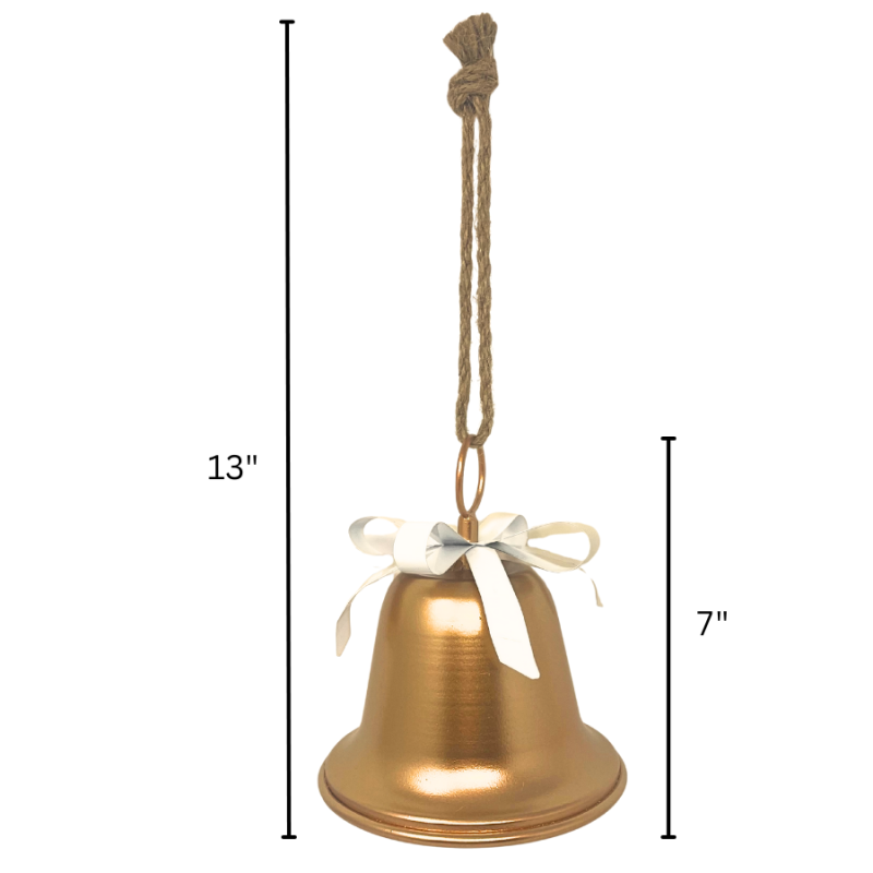 7" Copper Bell w/ White Bow