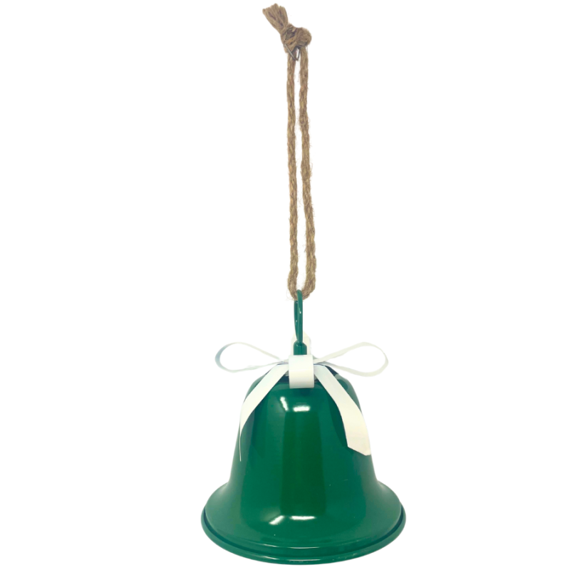 7" Green Bell w/ White Bow