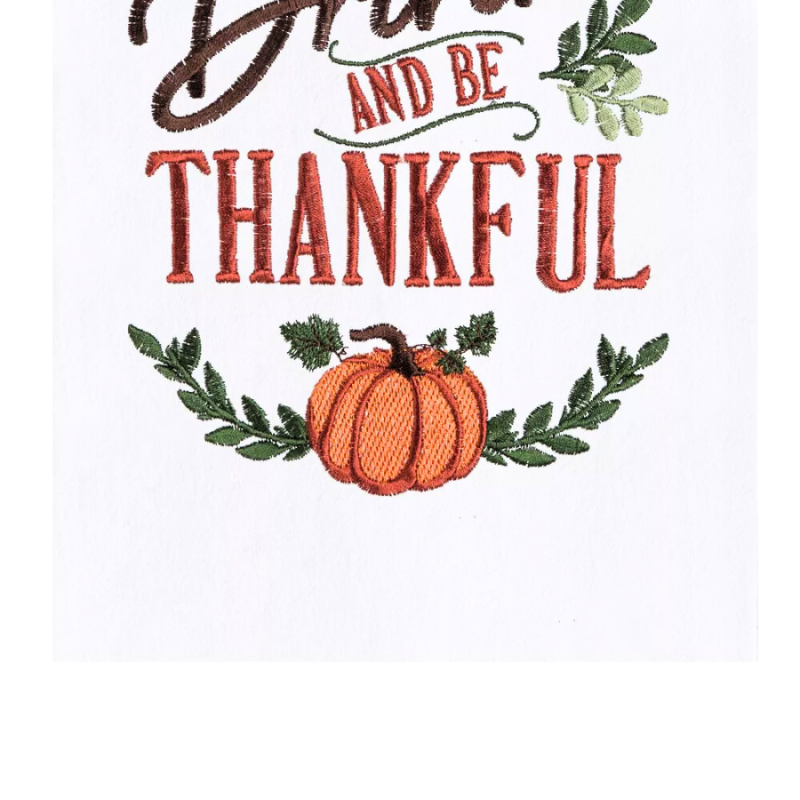 Eat, Drink, Thankful Pumpkin Towel