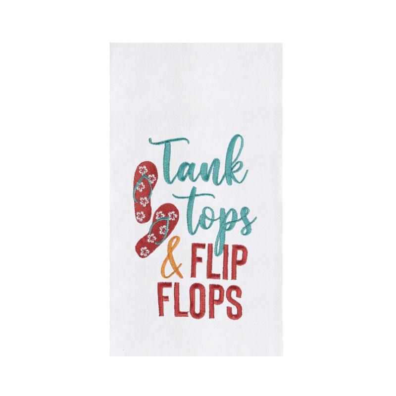 Tank Tops & Flip Flops Flour Sack Kitchen Towels