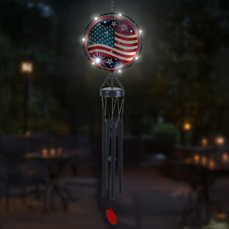Stars and Stripes Illuminated Wind Chime