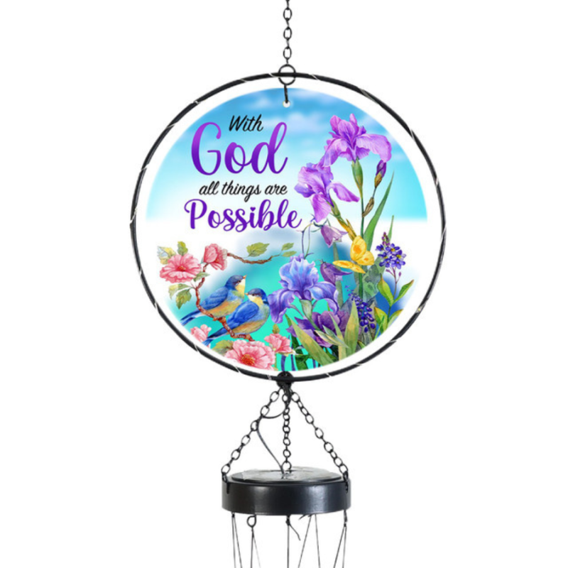 With God Illuminated Wind Chime