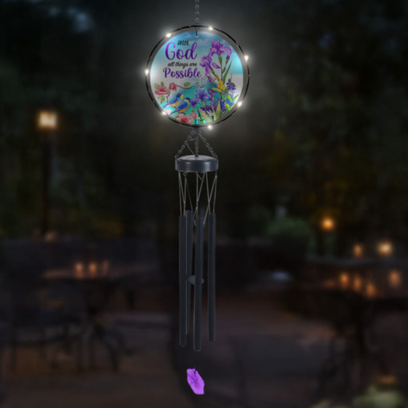 With God Illuminated Wind Chime