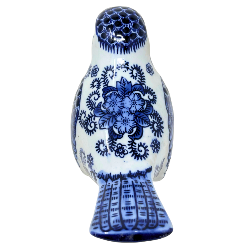 5.5" Blue & White Chinoiserie Bird