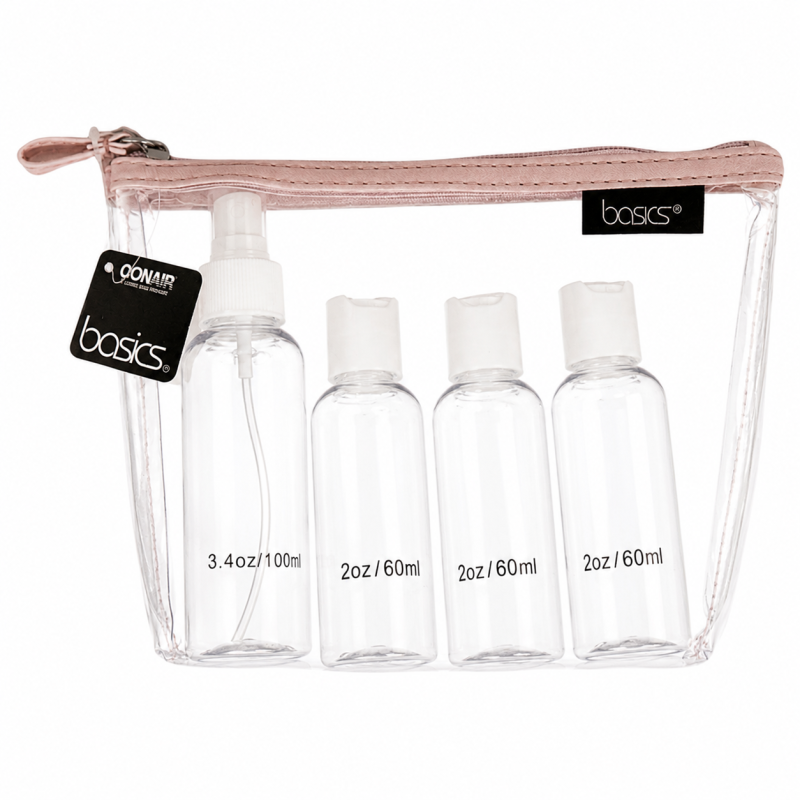 Clear Travel Pouch with Bottles