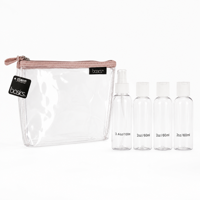 Clear Travel Pouch with Bottles