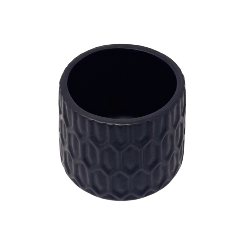 3" Ceramic Vase- Black
