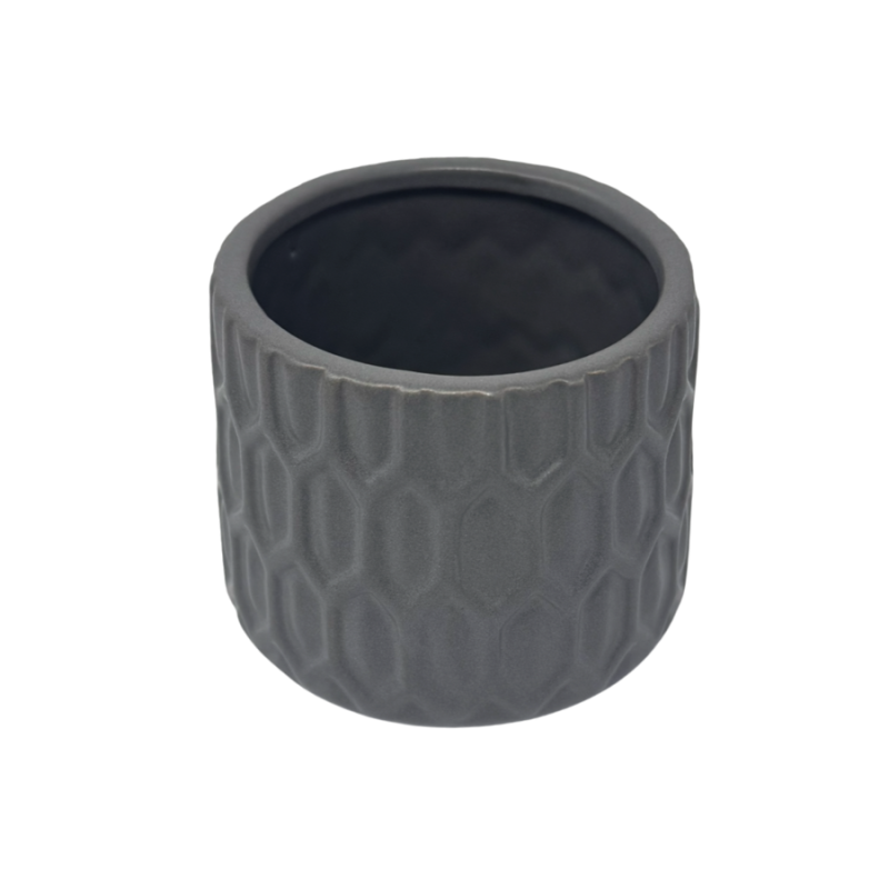 3" Ceramic Vase- Grey
