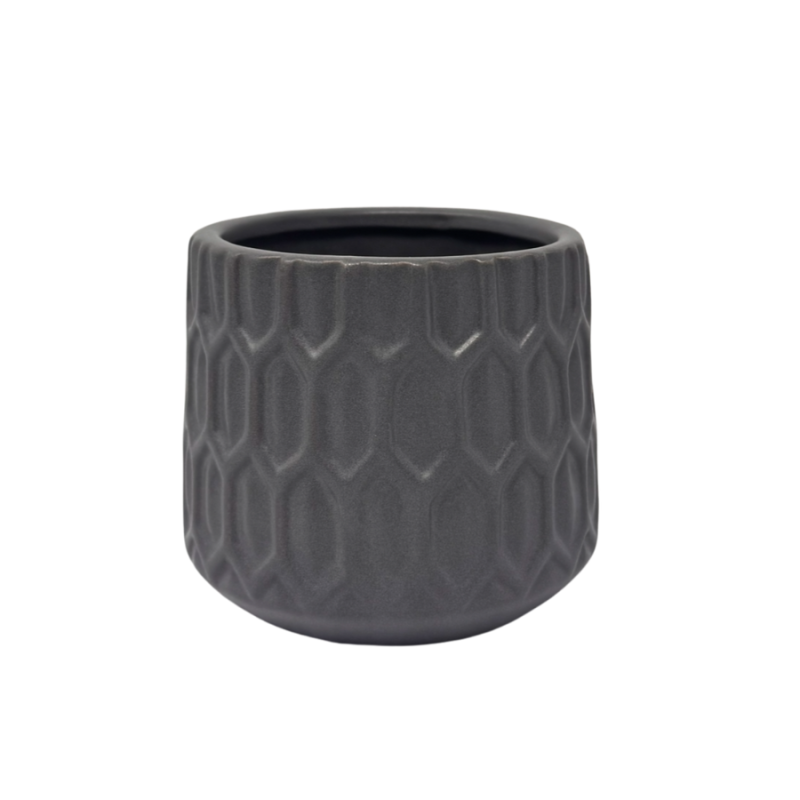 3" Ceramic Vase- Grey