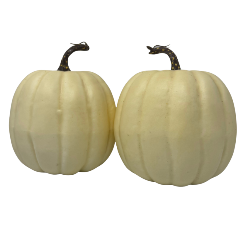 5.5" Fall Pumpkin Pair- Cream
