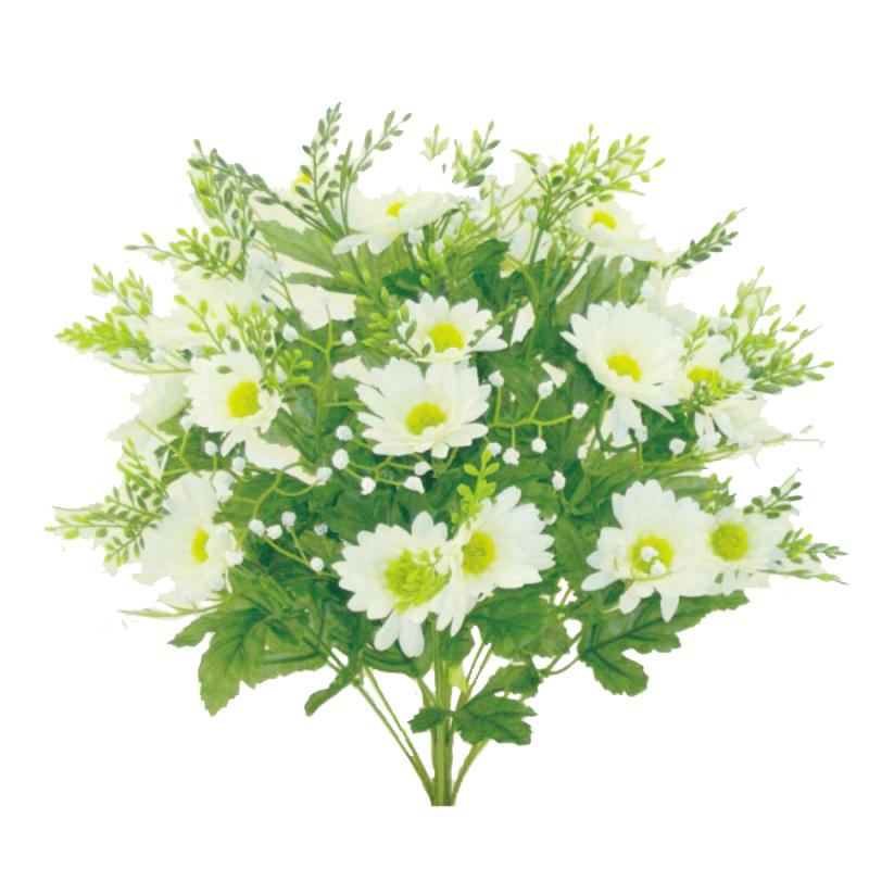 21" Daisy Bush- White