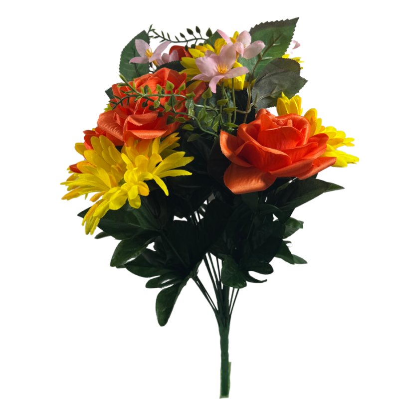 19" Orange & Yellow Mixed Summer Bouquet