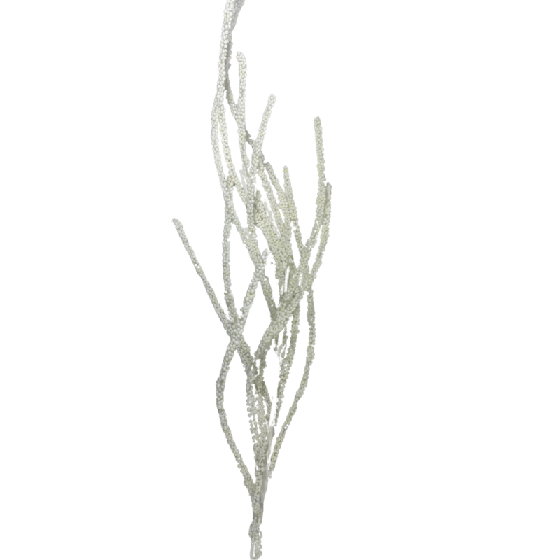 37" Swirled Beaded Spray - Cream