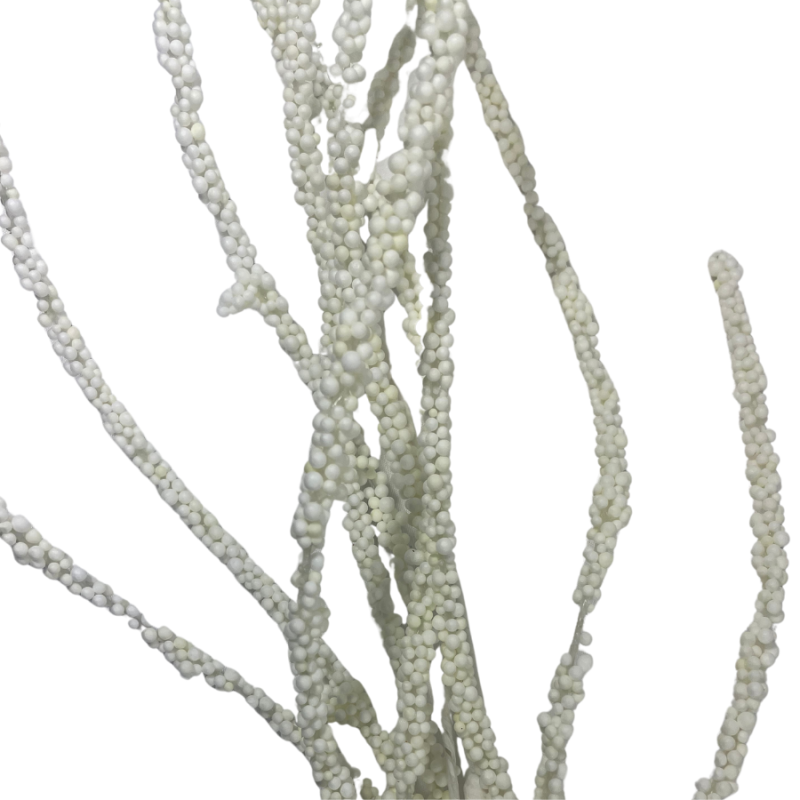 37" Swirled Beaded Spray - Cream