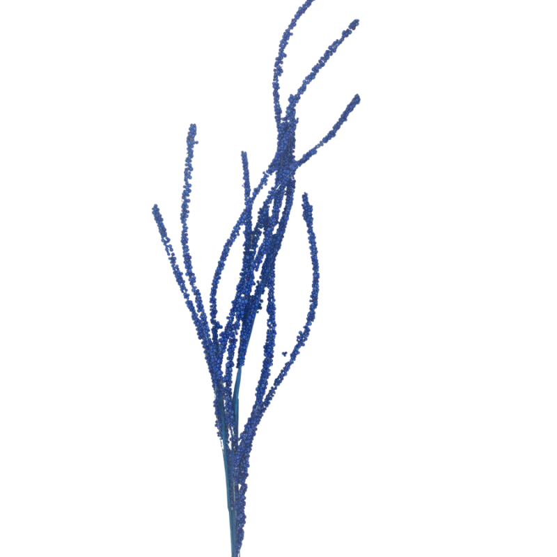 37" Swirled Beaded Spray - Dark Blue