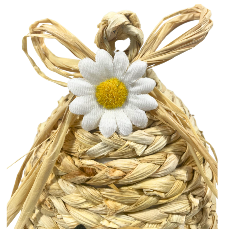 8" Woven Bee Hive Decor