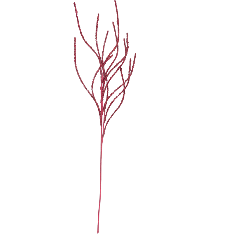 37" Swirled Beaded Spray - Red